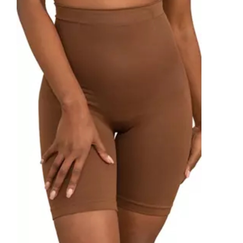 Shapermint Essentials All Day Every Day High Waisted Shaper Shorts Chocolate - Picture 1 of 6